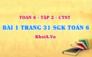 Bài 1 trang 31 SGK Toán 6 Tập 2 Chân trời sáng tạo